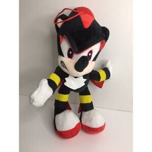 Shadow Sonic The Hedgehog Black Red Sega 10” Plush Stuffed Animal Toy